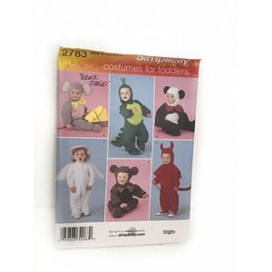 Simplicity 2783 Toddlers Mouse Angel Dinosaur Devil Bear Costume Sewing Pattern